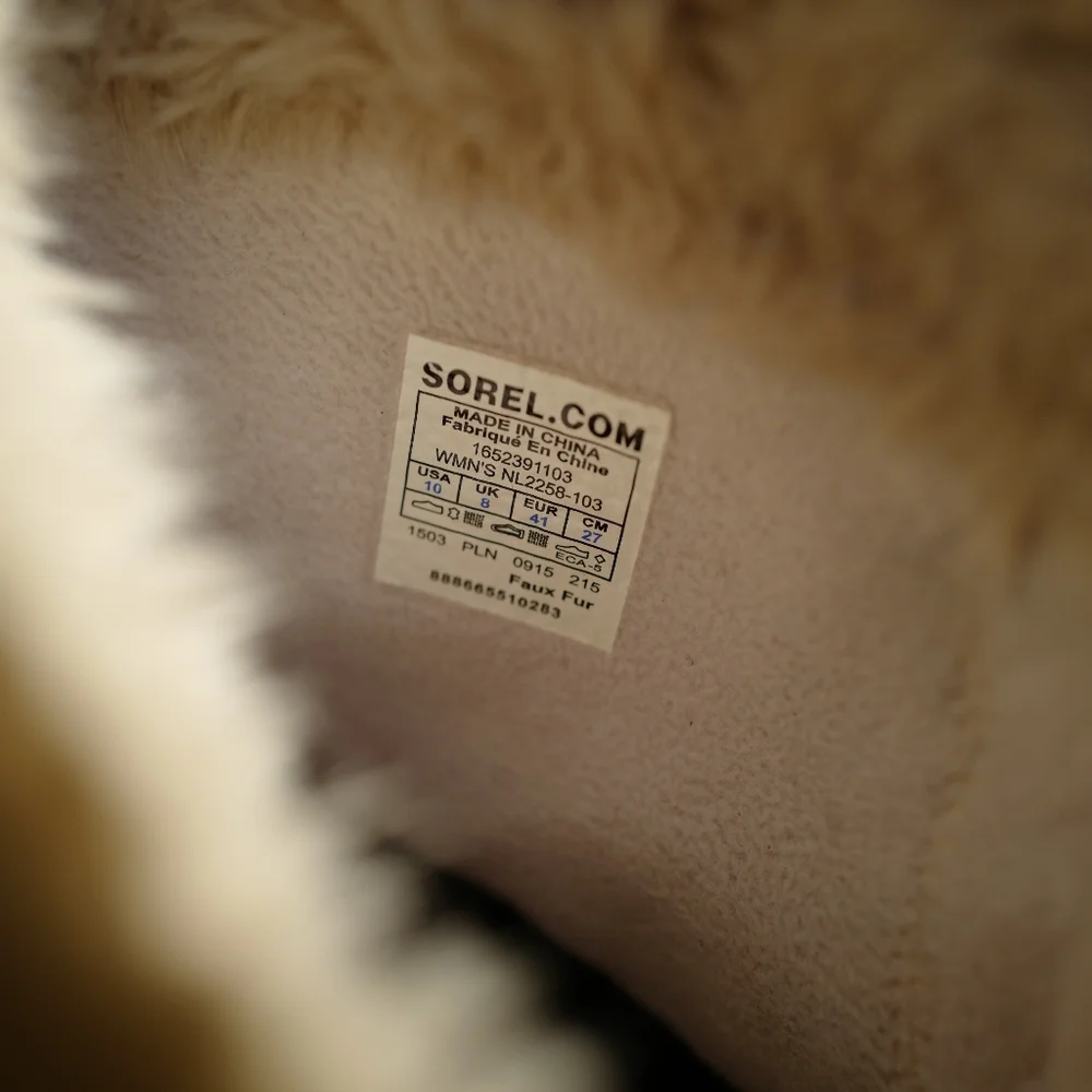 Sorel Women's Winter Fur-Trim Snow Boot in Cream and Black